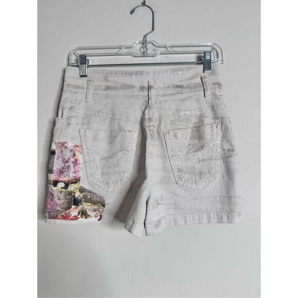 Just cavalli high rise made in Italy patchwork shorts sz 27 - Picture 6 of 8